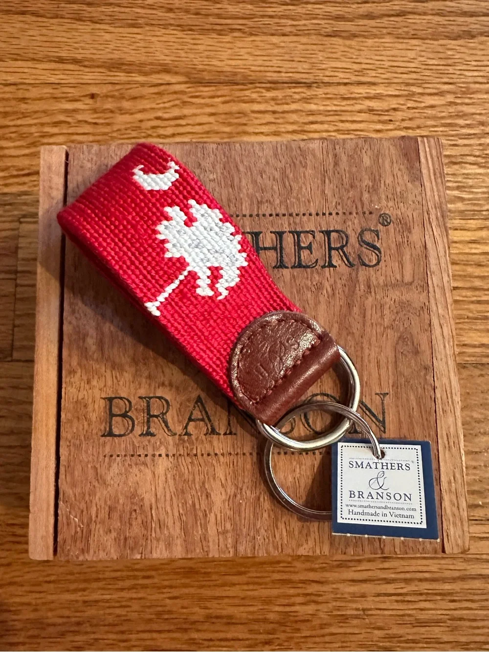 Smathers & Branson South Carolina Needlepoint Keychain
